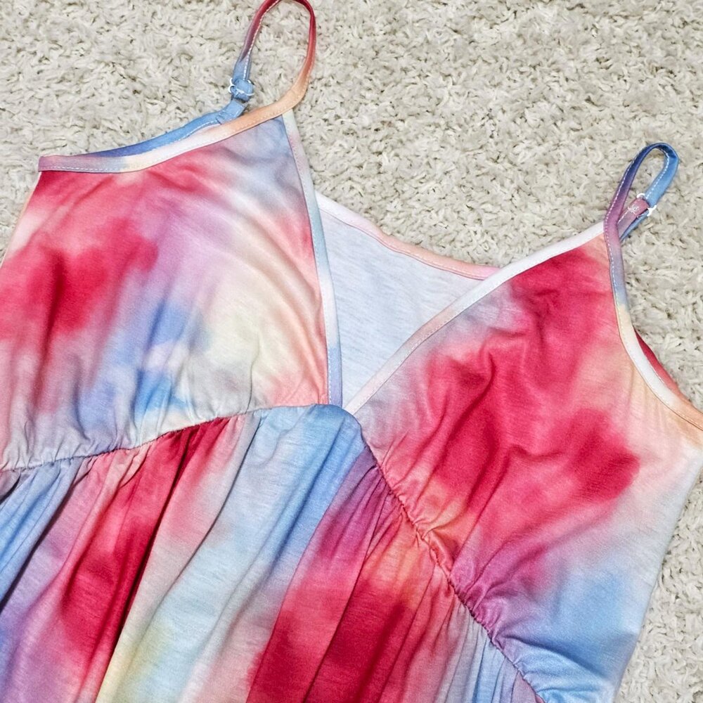 Bellelily Cami Top. Watercolor Tie Dye. Pink Blue Yellow White. Size Small. NWT. - Picture 6 of 13